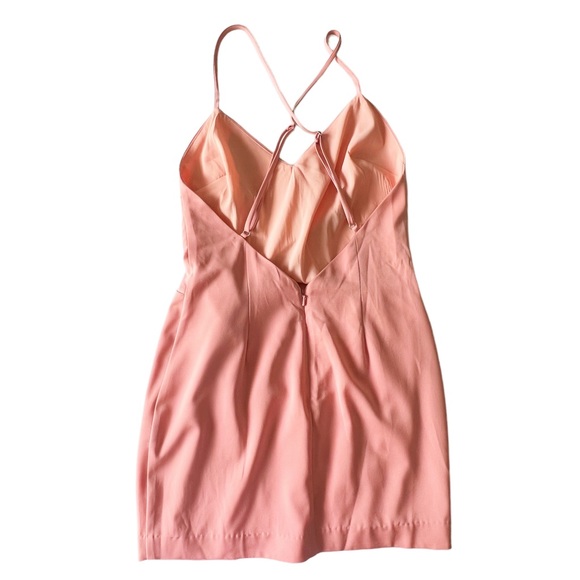 NBD Revolve Venice Blvd Satin Side Twist Mini Dress in Sorbet Pink | XS NWT - Picture 7 of 10